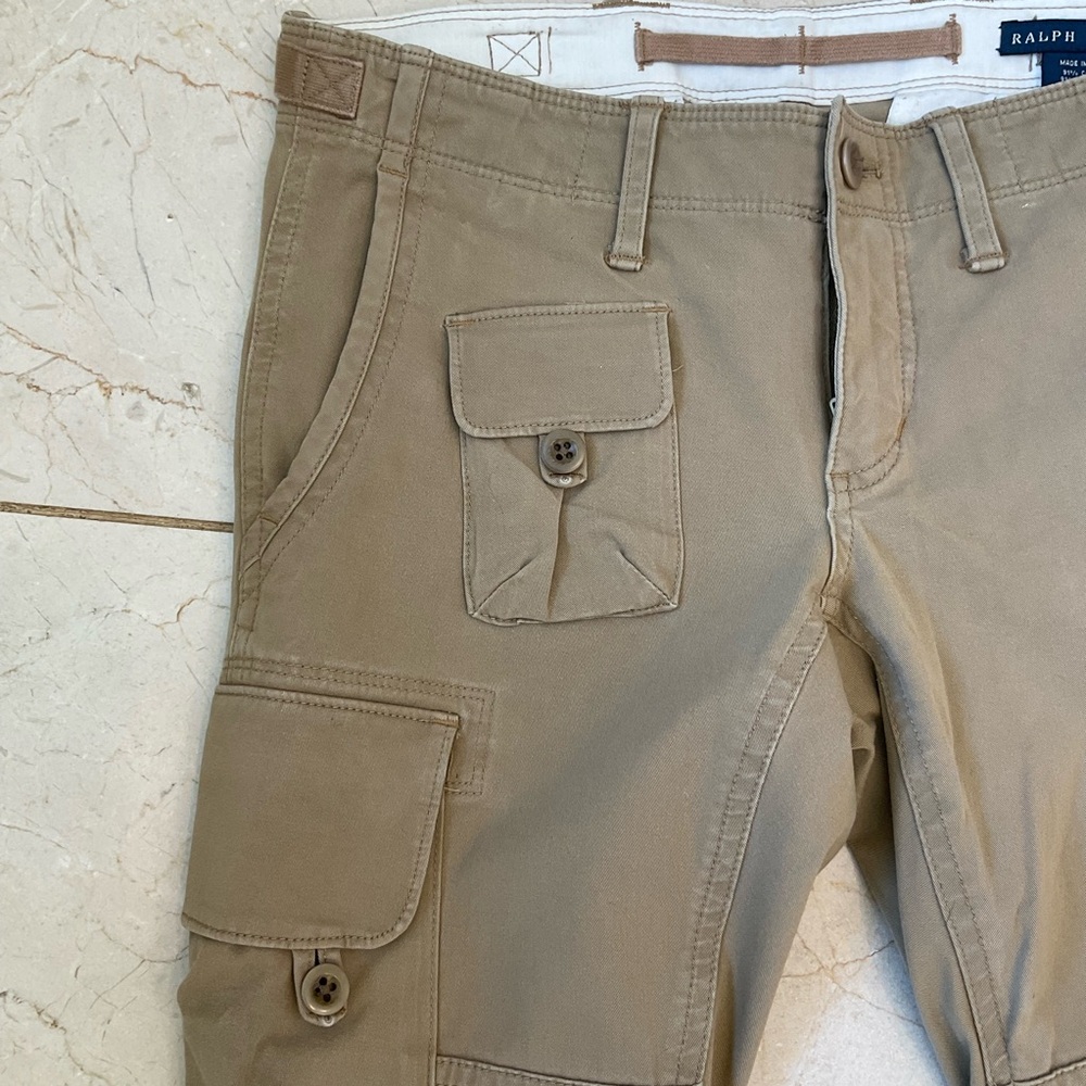 Ralph Lauren Skinny-fitting khaki cargo trousers with stretch, pockets, Sz 4 - Picture 3 of 13